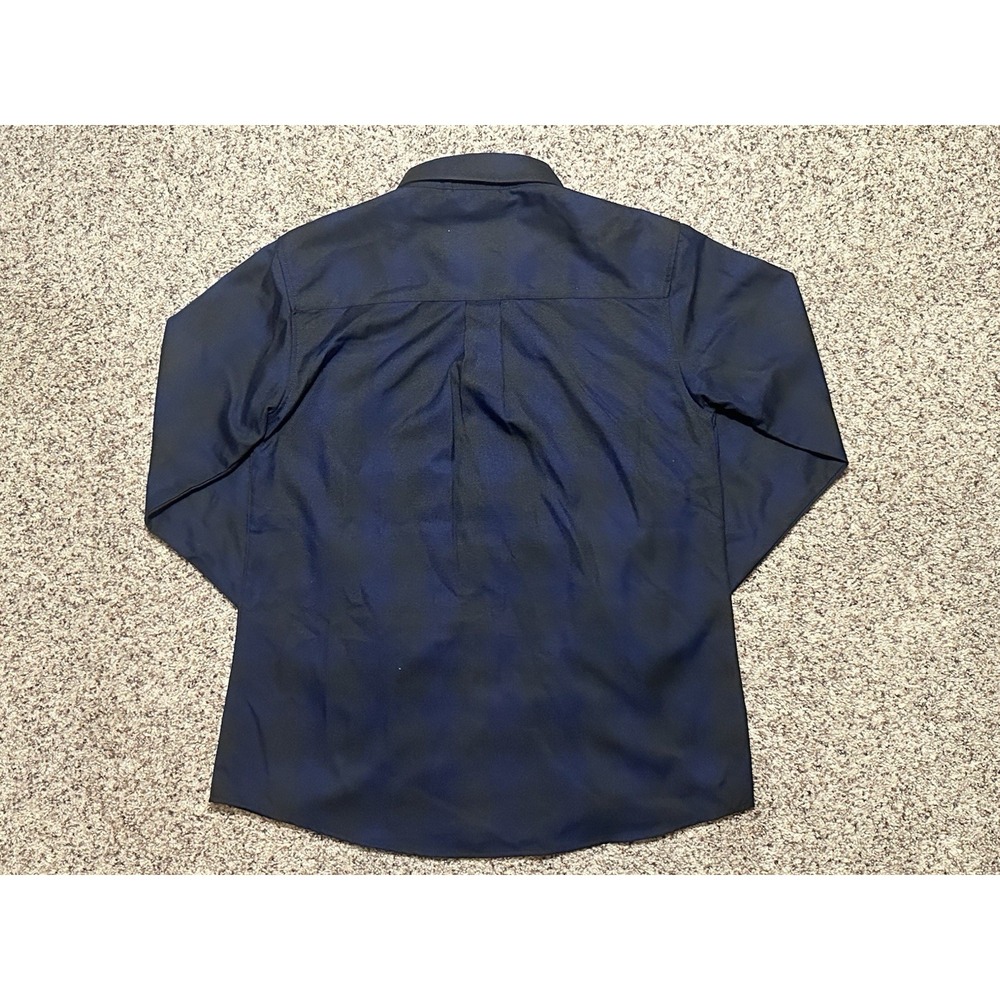Dixxon "Midnight" 10th Anniversary Pearlsnap Flannel, Black, Blue, Large - Picture 8 of 10